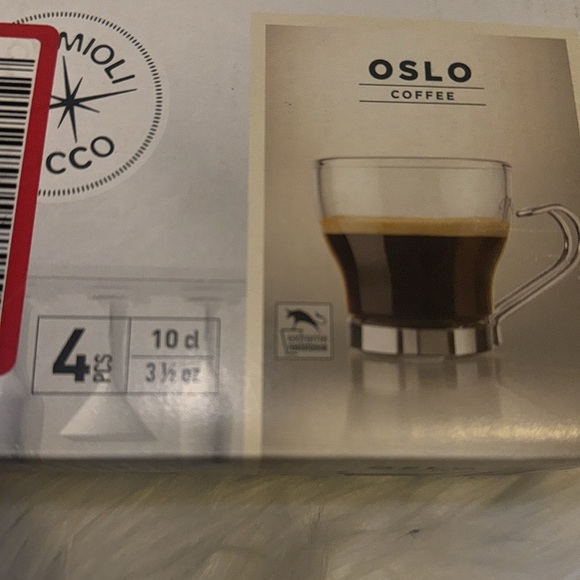 4 Bormioli Rocco Verdi Oslo Glass Mugs Stainless Handles Espresso Demitasse EUC - Picture 4 of 4